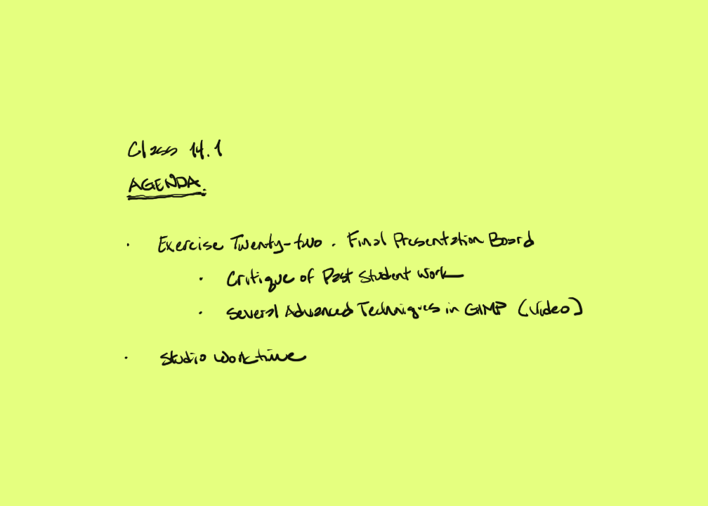 Today’s Agenda: Agenda 14-1